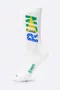 Meia HUPI Run Brasil Branco Plus 42-46