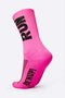 Meia HUPI Run Rosa/Preto - LT para pés menores 34-38