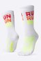 Meia HUPI Run Run Run Branco - LT para pés menores 34-38