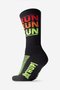Meia HUPI Run Run Run Preto