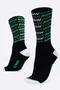 Meia HUPI Run Tri Preto e Verde Plus 42-46