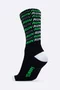 Meia HUPI Run Tri Preto e Verde Plus 42-46
