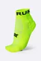 Meia Curta para Corrida HUPI Running Pro Run Amarelo Neon