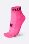 Meia Curta para Corrida HUPI Running Pro Run Rosa Neon