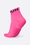 Meia Curta para Corrida HUPI Running Pro Run Rosa Neon