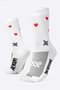 Meia HUPI Small Heart Branca LT (34 a 38)