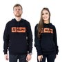 Moletom HUPI Strait Orange Preto