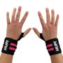 Munhequeira HUPI Elastica 75mm Preto/rosa