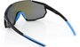 Óculos de Sol HUPI Aspen Armação Preto e Azul Lente Azul Espelhado