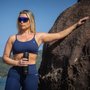Óculos de Sol HUPI Aspen Armação Preto e Azul Lente Azul Espelhado