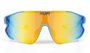 Óculos de Sol HUPI Bornio Azul/Preto - Lente Dourado Espelhado - Lente p/ Grau