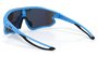 Óculos de Sol HUPI Bornio Azul/Preto - Lente Dourado Espelhado - Lente p/ Grau