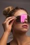 Óculos de Sol HUPI Bornio Cristal - Lente Rosa Espelhado