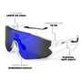Óculos de Sol HUPI Bornio Cristal/Preto - Lente Azul Espelhado