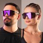 Óculos de Sol HUPI Maverick Preto - Lente Roxo