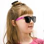 Óculos de Sol HUPI Naja Infantil Preto Cristal/Pink - Lente Preta