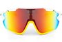 Óculos de Sol HUPI Tunder Branco e Amarelo - Lente Vermelho Espelhado