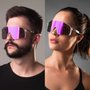 Óculos HUPI Andez Sertões Cristal - Lente Roxo Espelhado 