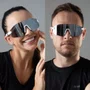 Óculos de Sol HUPI Champs Branco Lente Cristal Espelhado