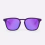 Óculos de Sol HUPI Rookie Cristal Roxo Lente Roxo Espelhado