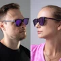 Óculos de Sol HUPI Rookie Cristal Roxo Lente Roxo Espelhado
