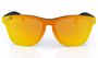Oculos HUPI Seasons Preto - Lente Dourado Espelhada