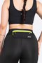 Pochete HUPI Slim Preto Zíper Amarelo