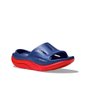 Sandalia Hoka Recovery Slide 3 Azul e Vermelho Sandalia Hoka Recovery Slide 3 Azul e Vermelho