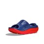 Sandalia Hoka Recovery Slide 3 Azul e Vermelho Sandalia Hoka Recovery Slide 3 Azul e Vermelho