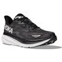 Tênis de Corrida Masculino Hoka Clifton 9 Preto e Branco