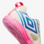 Chuteira Futsal Umbro Pro 5 Bump Masculina Bege e Rosa 