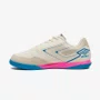 Chuteira Futsal Umbro Pro 5 Bump Club Masculina Bege e Rosa