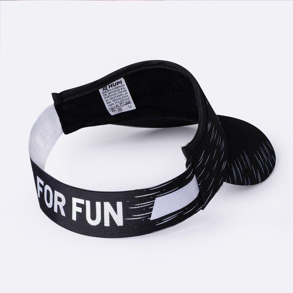 Viseira Para Corrida HUPI Run For Fun Preta