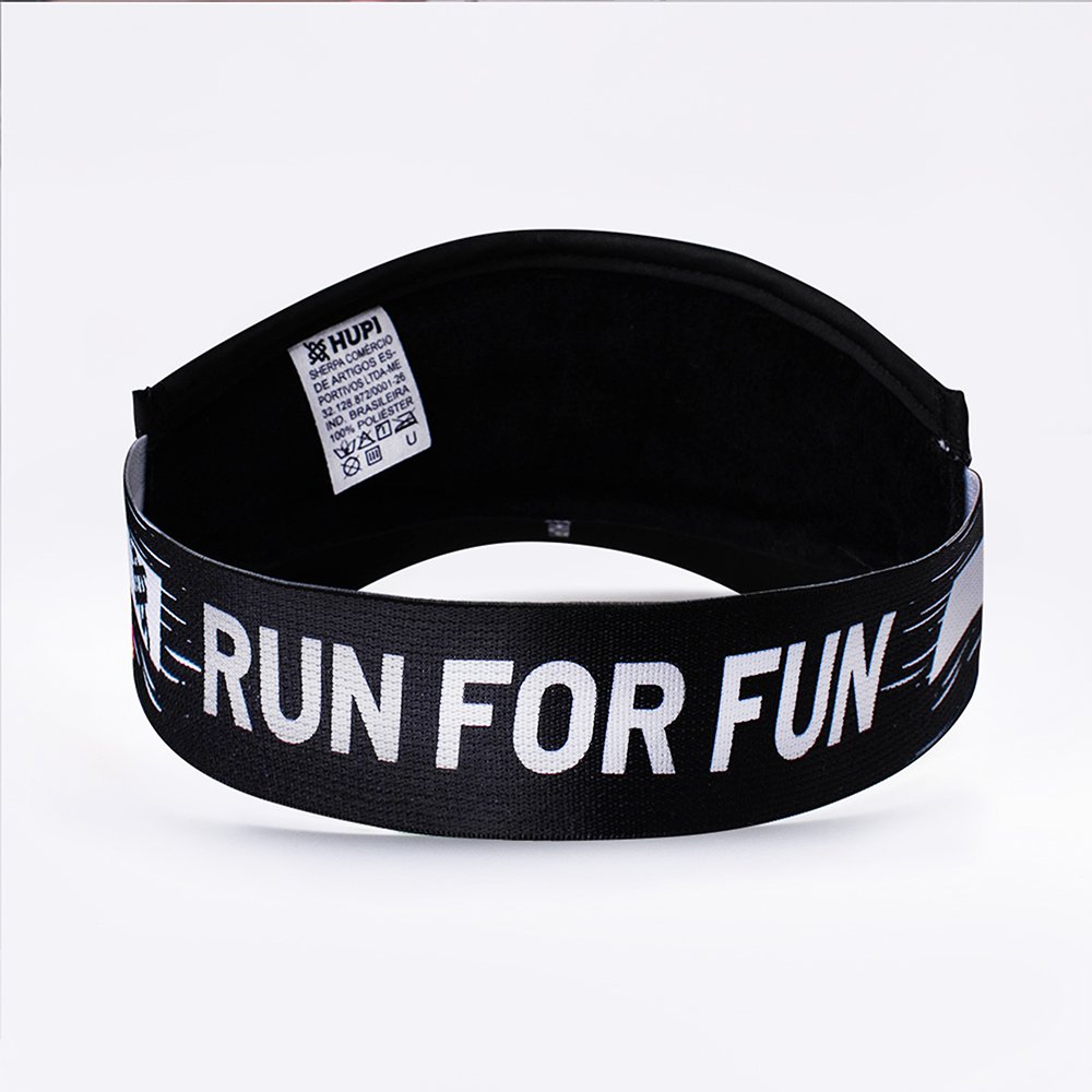 Viseira Para Corrida HUPI Run For Fun Preta